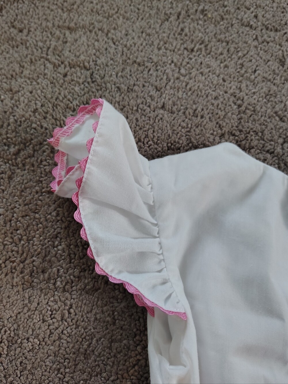 Baby Girls Smocked Sundress With Ric Rac Sleeves - Picture 6 of 6